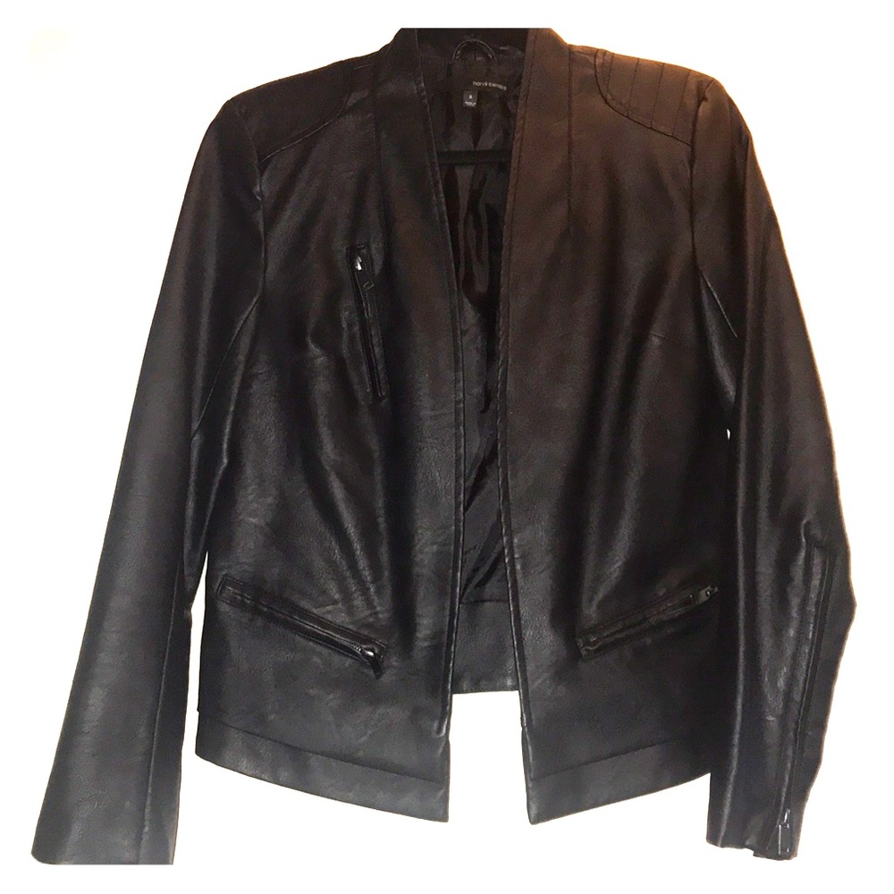 Black leather jacket